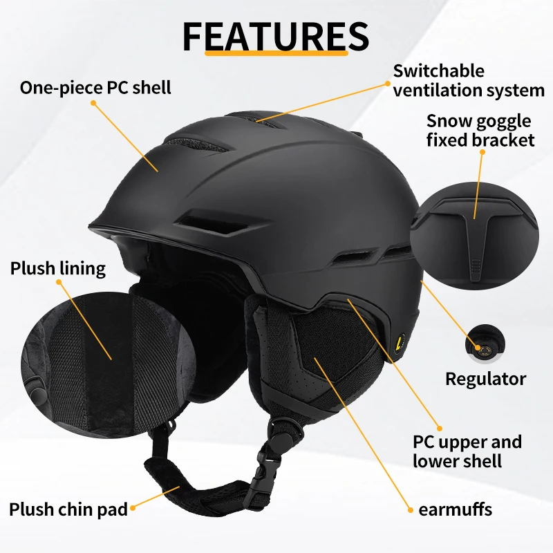 2023 New Arrival  CPSC EN1077 Certificated Winter Soft Sports Protection Snowboard Ski Snow Helmet