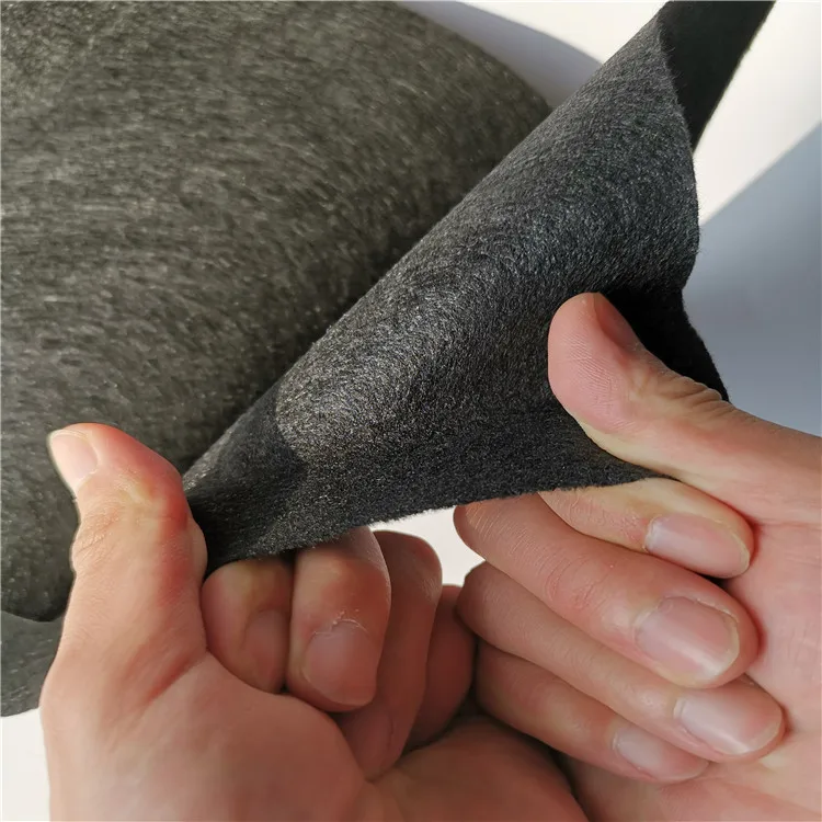 China Supplier Black PP Polyester Biodegradable Felt Nonwoven Fabric Interlining Needle Punched PET Nonwoven Fabric