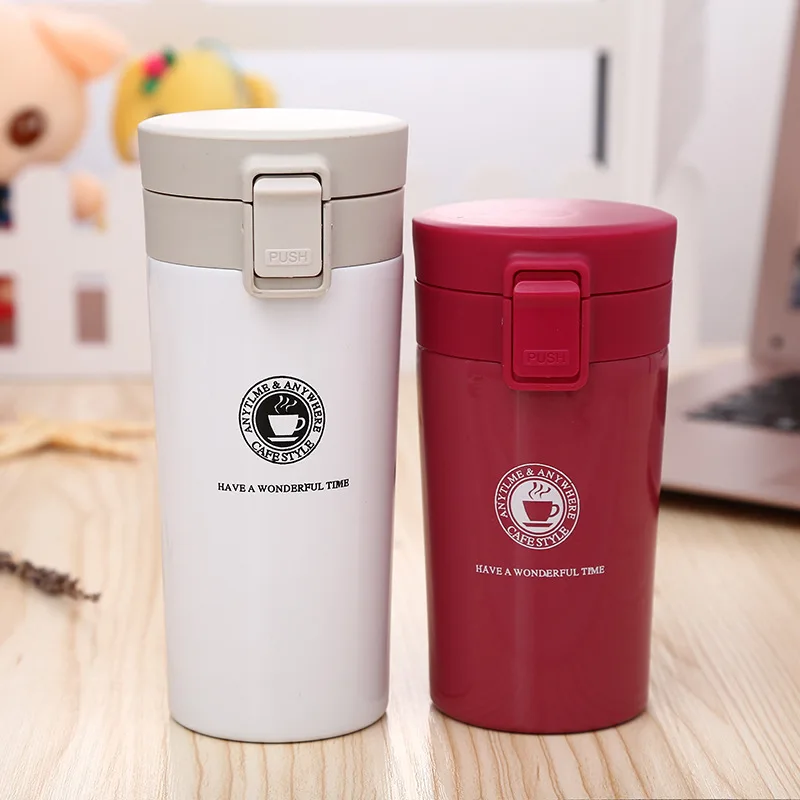 Bounce bottle OEM ODM 300ml Food Grade 304ss Thermos Coffee Cup Insulated Tumbler stainless steel 370ml