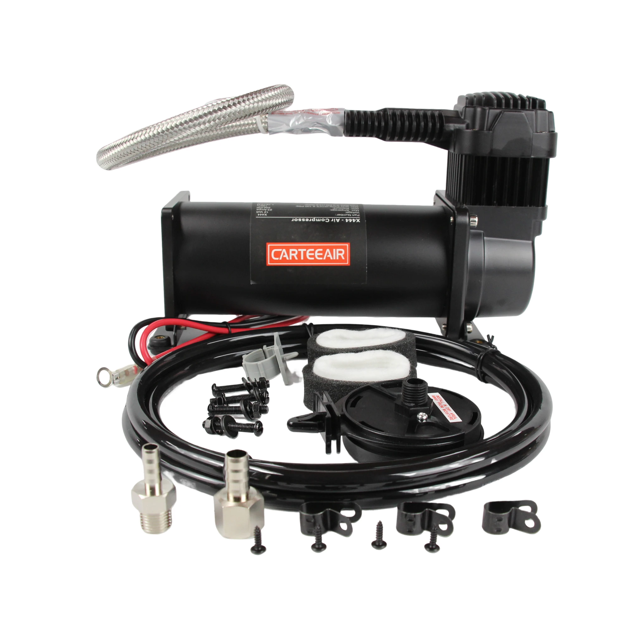 X444C black air suspension compressor  universal air suspension kit for cars   100% @ 100 psi