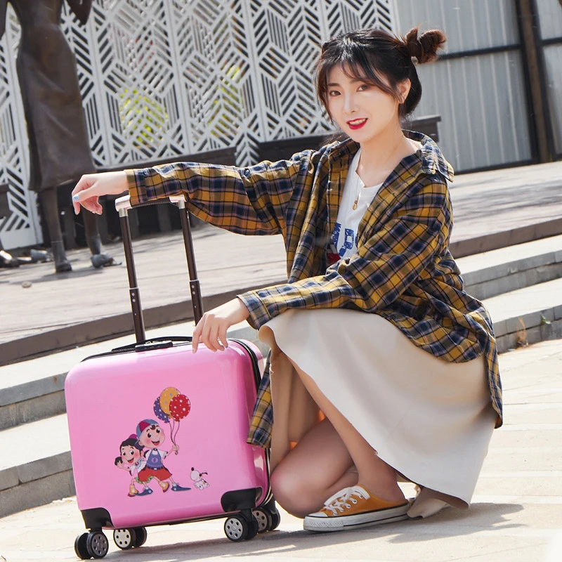 
Low Moq custom design 20 inch ABS travel luggage teenagers suitcase for kids 