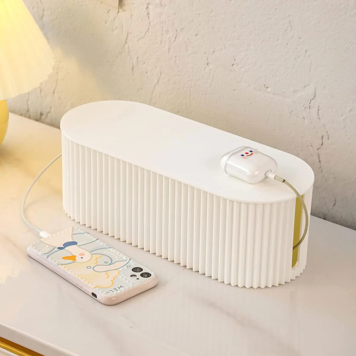 New design desktop power bar management storage box Bathroom storage tissue storage container cable management box