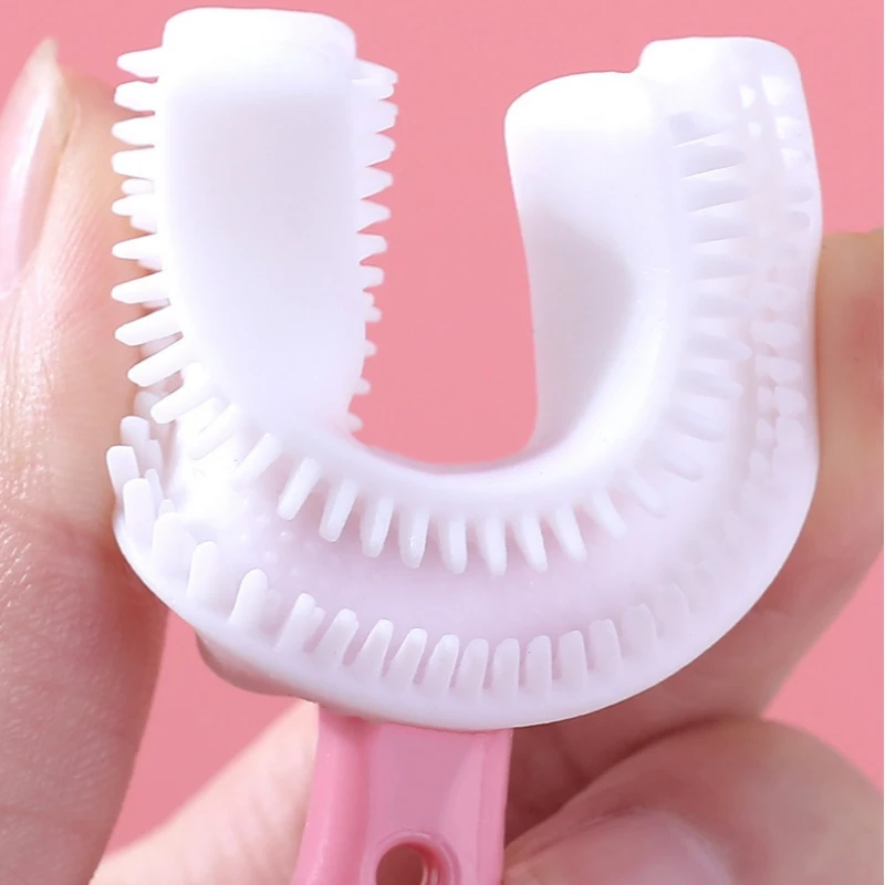 Baby Toothbrush Children 360 Degree U shaped Child Toothbrush Teethers Baby Brush Silicone Kids Teeth Oral Care Cleaning