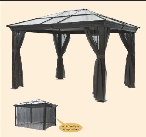 Heavy Duty Polycarbonate Gazebo Sun Garden PC Roof Gazebo