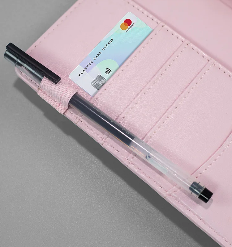 Macaron Color Personal Planner PU Leather Cover 6-Ring Locking Refillable with Strong Magnet Closure Budget Binder for School