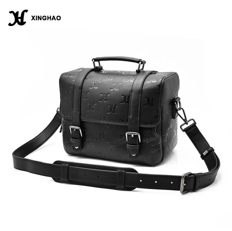custom logo unisex microfiber vegan leather digital gear dslr camera crossbody messenger shoulder bag