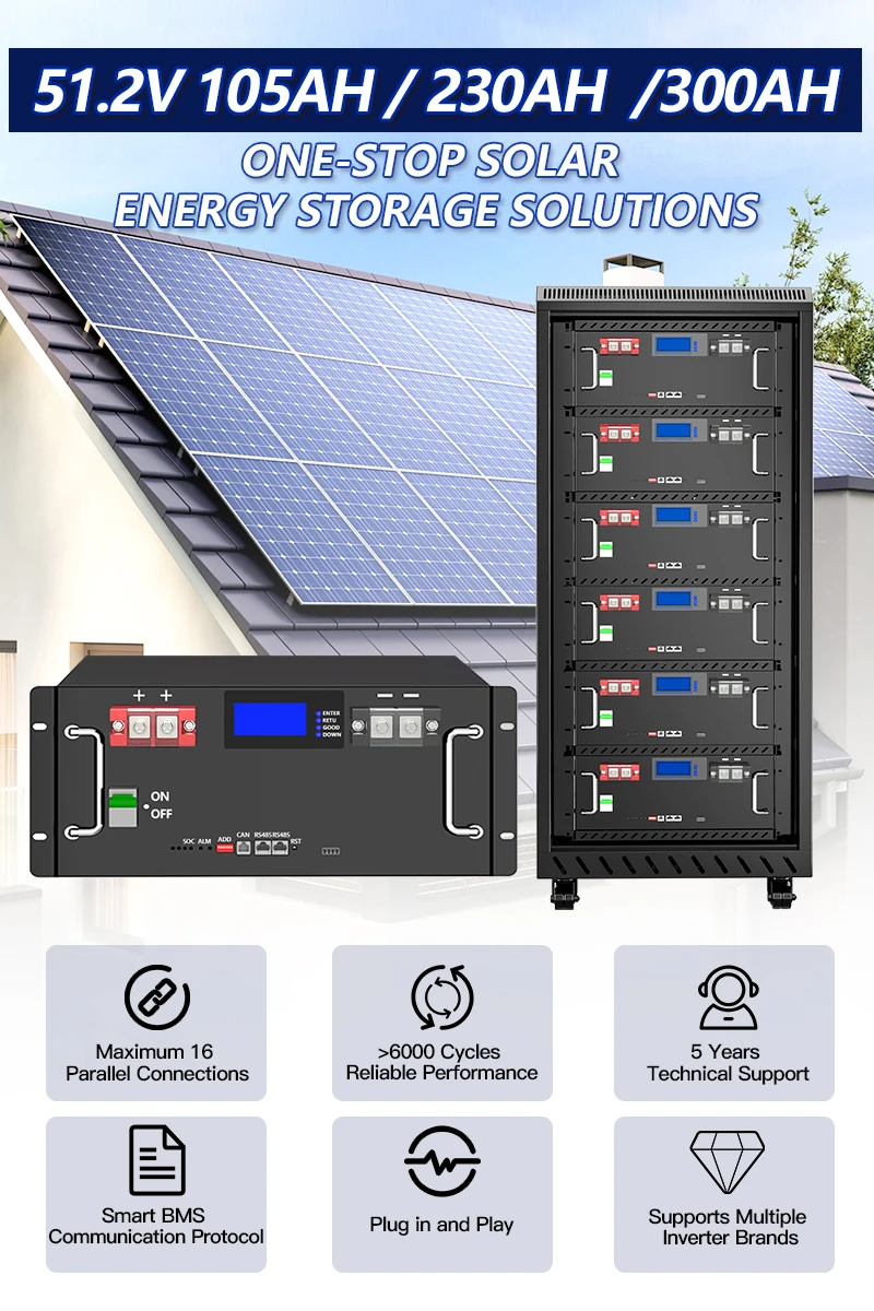 Ukraine Price 48V 100ah 200ah 5KW 10KW rechargeable solar powered lifepo4 battery with smart bms for home energy storage battery