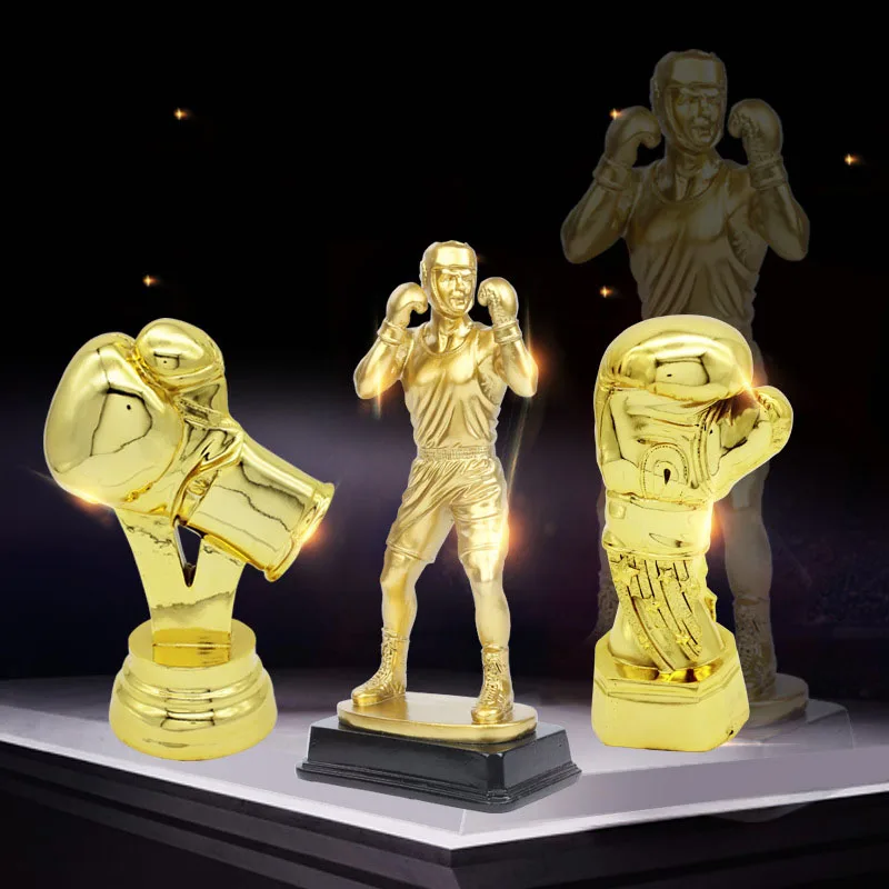 Sports Competition  Boxing player Trophy Sport Metal Trophy Cups  Trophies And Medal For Sport Events
