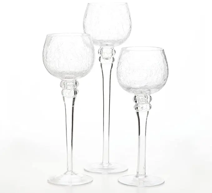 
Оптовая торговля ремесло стеклянная свеча банка на заказ прозрачный хрустальный чайный свет подсвечник украшение дома 