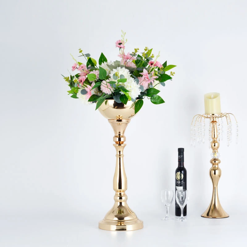 Metal Vase Wedding Centerpieces Event Party Table Pot Flower Road Lead For Home Hotel Decoration