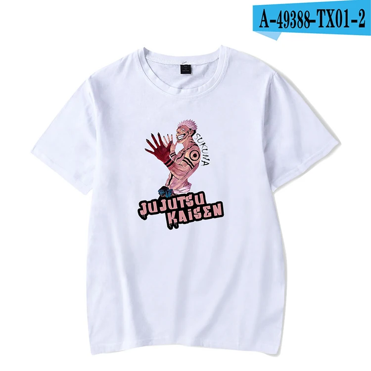 
2020 new curse back to war anime loose casual short-sleeved T-shirt summer day comic printing support customized pictures 