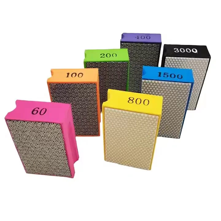 AutoErizo Diamond Sharpening Stone Electroplated Diamond Hand Foam Polishing Pad for Marble Concrete