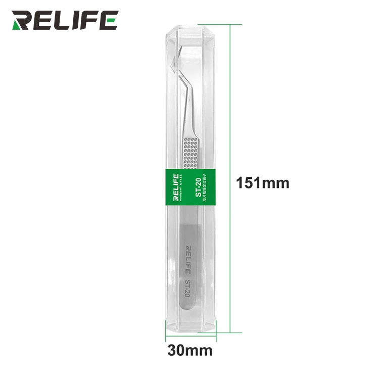 Оптовая продажа прецизионный Пинцет RELIFE ST-20 для размещения чипов инструментов ремонта мобильных телефонов