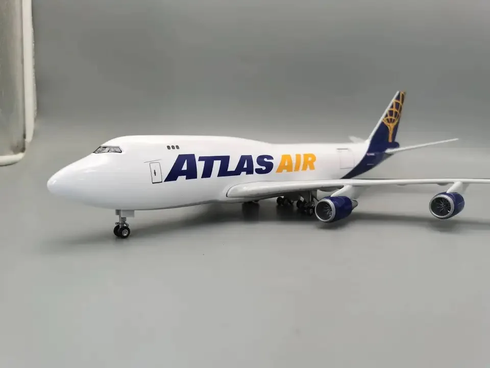 47 см 1/150 шкала атлас воздушные грузовые авиалинии Боинг самолет B747 модель самолета из смолы со светодиодной подсветкой и шасси