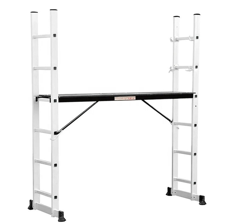 DELILADDER Adjustable platform scaffolding multipurpose aluminium ladder