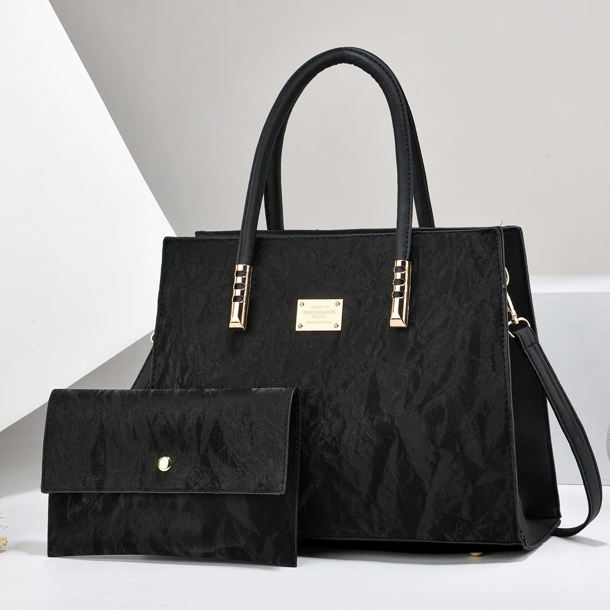 Hot sale  Large Capacity  Classic pu leather purse female  Fashion Casual bag set luxury handbags for women