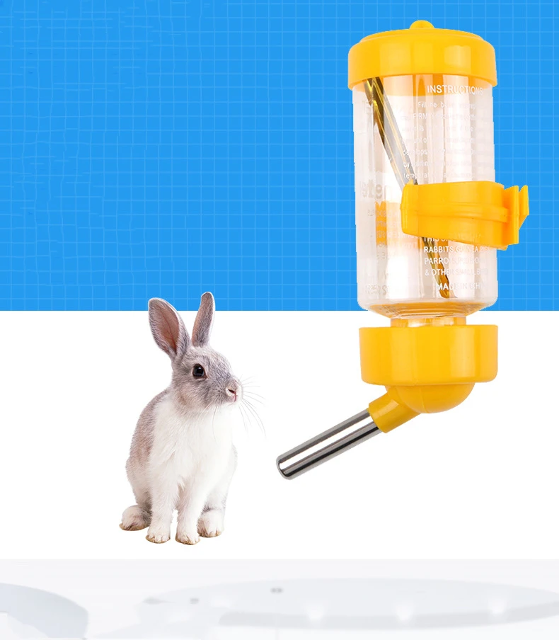 Anti Bite Plastic Rabbit Small Pet Hanging Dispenser Hamster Feeder Water Bottle Drinking Durable Universal