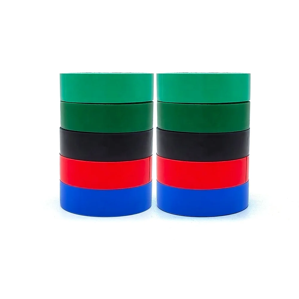 cinta aislante PVC electrical tape vinyl multiple colors high voltage waterproof electrical insulation tape for all weather
