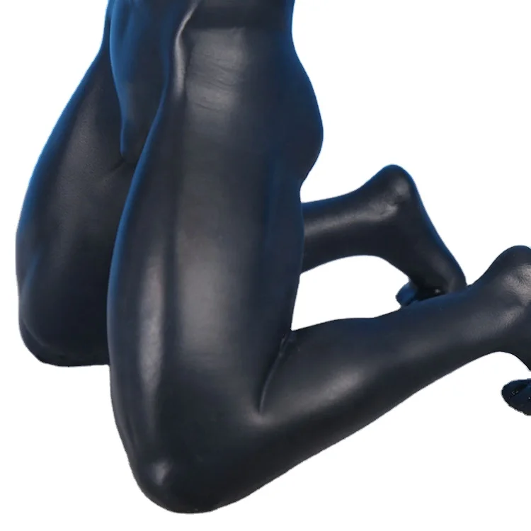 Resin Man Carving Desktop Decoration Ornamental Sculpture Muscular Male Nude Statue