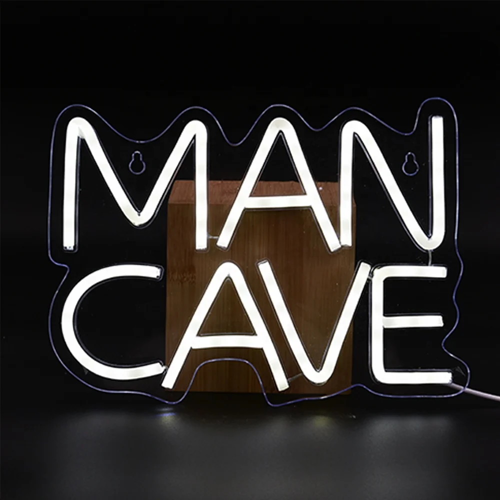 Man Cave Neon Sign for Man Cave Garage Decor LED Neon Light Tools with  USB Powered  for Teen Boy Room Decor LED Game Wall Decor