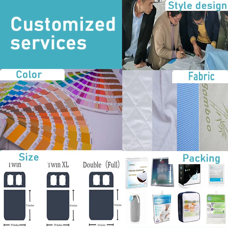 New Product Woven Cheap Memory Foam Waterproof Mattress Cover Anti-Bacteria Custom Printed Mattress Covers