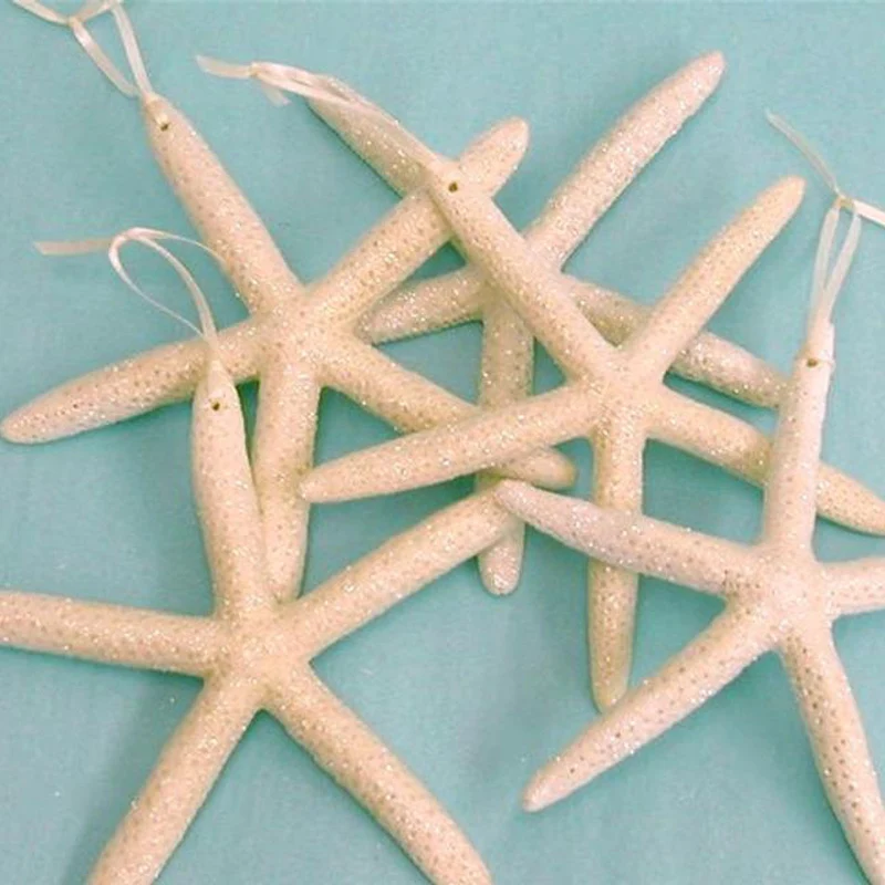 Lovely Starfish Christmas Pendant Drop Ornaments Natural Shell&Conch Handmade Party DIY Decor