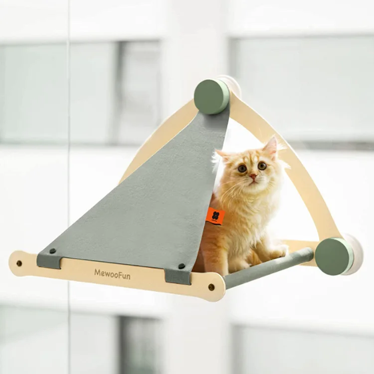 MewooFun Modern Wall Mounted Cat Window Perch Cat Window Hammock with Strong Suction Cups Holds Up to 25lbs