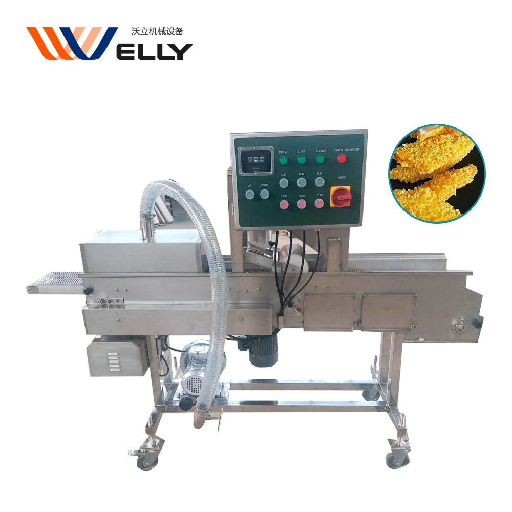 low energy consumption chicken nuggets fish battering breading machine