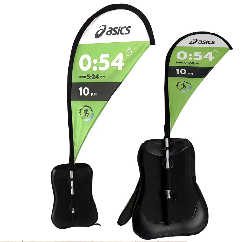 Wholesale Backpack Flag Pole Kit Advertising Teardrop Feather X Shaped Custom Printed Double Sided Backpack Flag Banner
