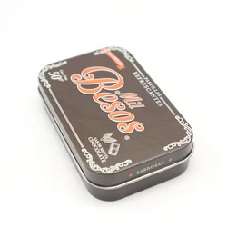 Custom Small Empty Rectangular Round Metal Boxes Can Packaging With Lid For Tea Candle Gift Candy Food Container Hinge Tin Box