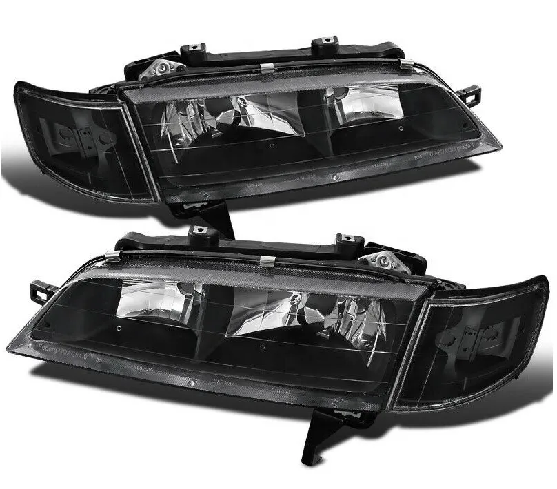 Black Headlights Auto Lighting Systems Headlamps Assembly LH+RH For Honda Accord 1994-1997 Headlight