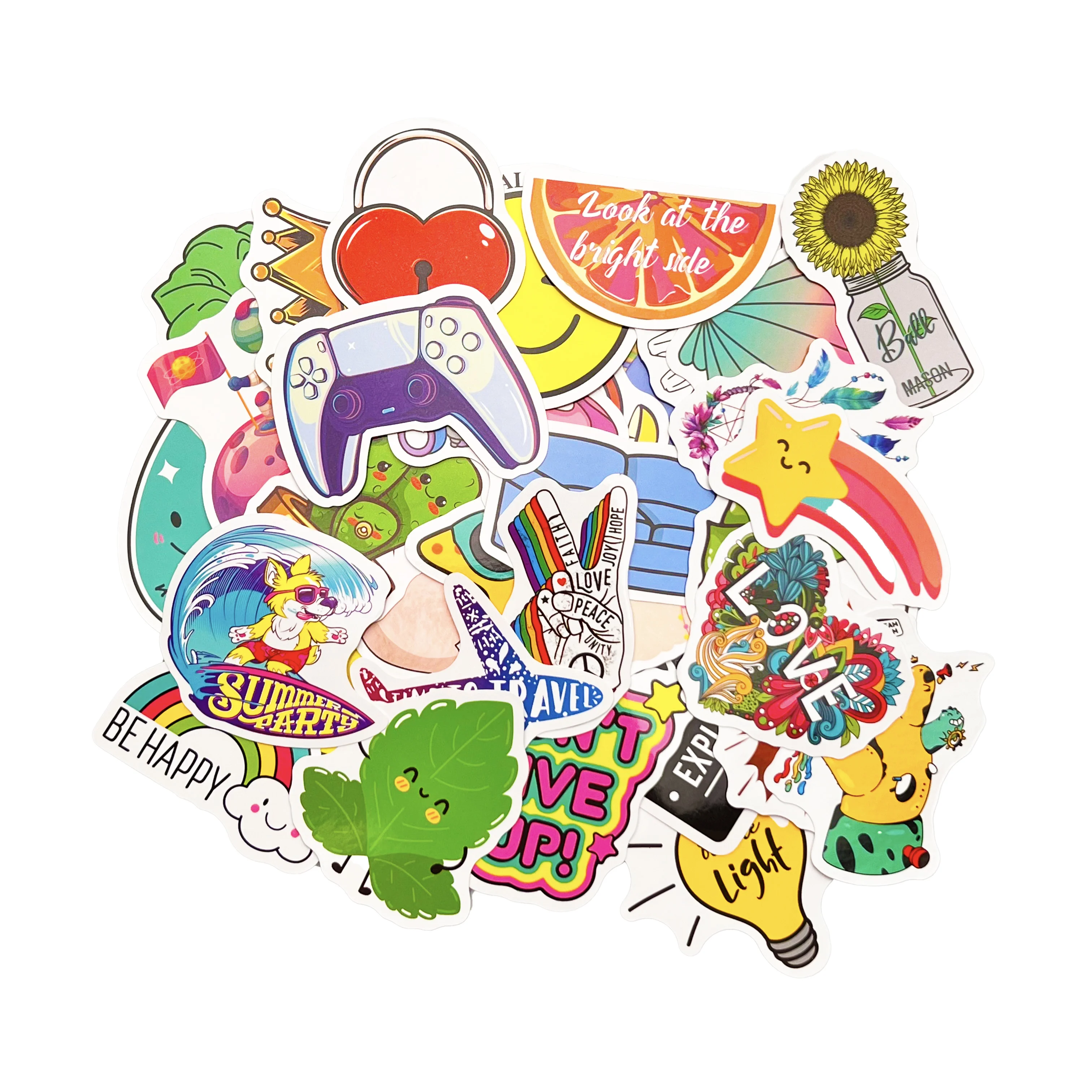 Company design labels cartoon waterproof sticker logo Adhesive label printing holographic vinyl custom die cut sticker