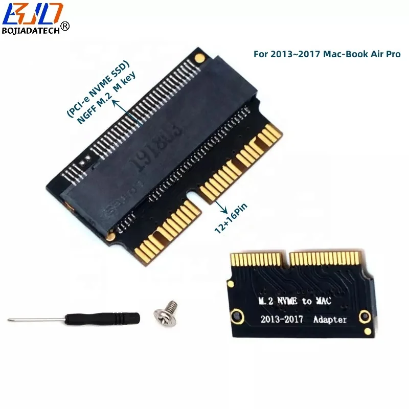 12 + 16 контактов M.2 NGFF PCI-E 4X AHCI NVME SSD плата адаптера для Macbooks Air A1465 A1466 Pro