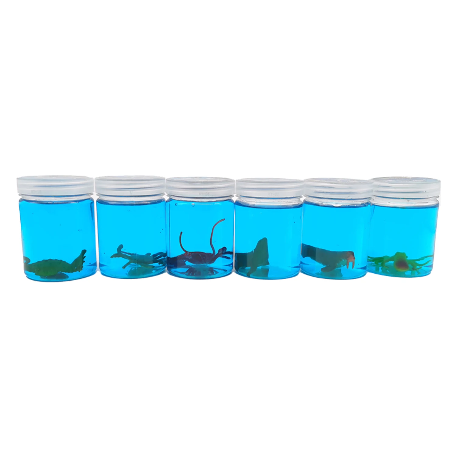 High Quality Service Hot Sell Cartoon Sea Animals Crystal Soil Crystal Mud Toy 6 Pcs Soft Slime