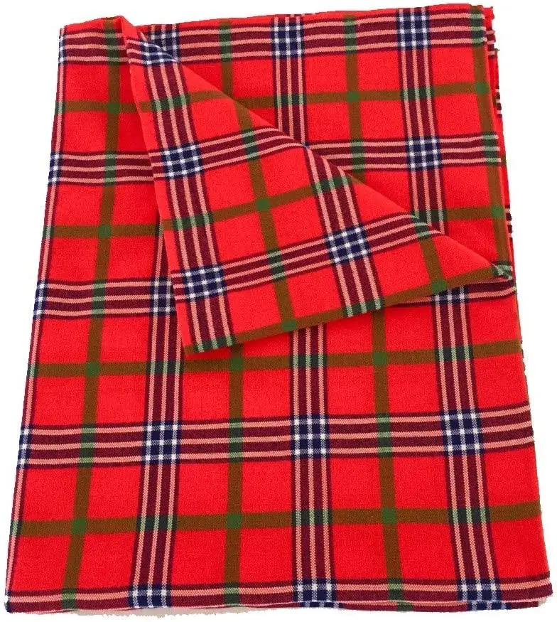 hot sale high quality 100% acrylic masai shuka fabric Multipurpose Maasai Shuka Blanket Wrap