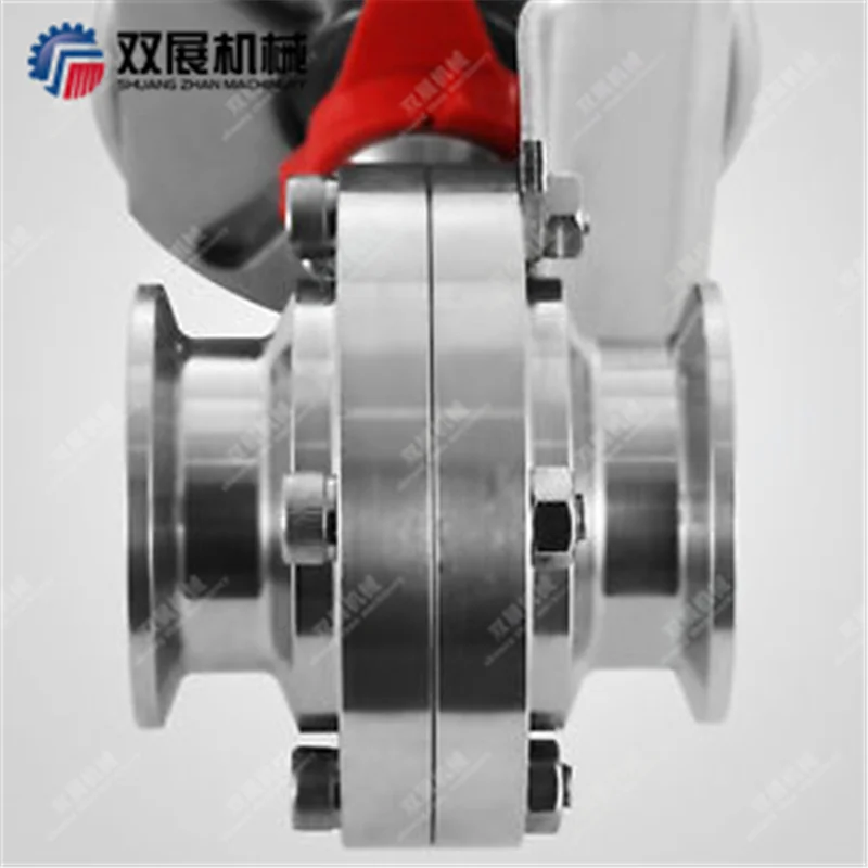 sanitary flow control valve Stainless Steel 304/316L Double Acting Pneumatic Actuator Butterfly Valve