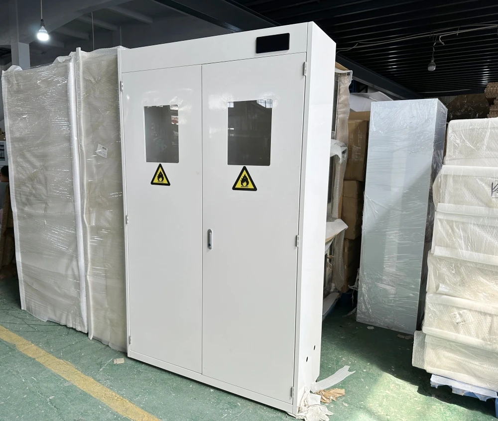 Laboratory Equipment Lab Furniture Durable Steel Medicine Reagent Storage Bottle Gas Cylinder Cabinet with Exhaust and Alarm