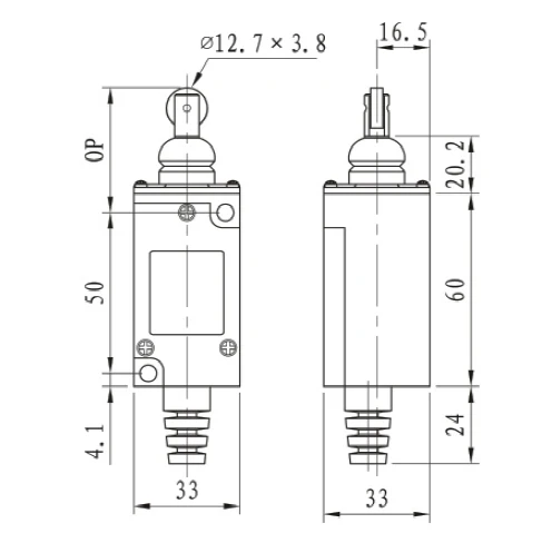 KJT KA-3213 roller straight bar Schmersal Omran IP65 Double Circuit Travel Lever Limit Micro Switch