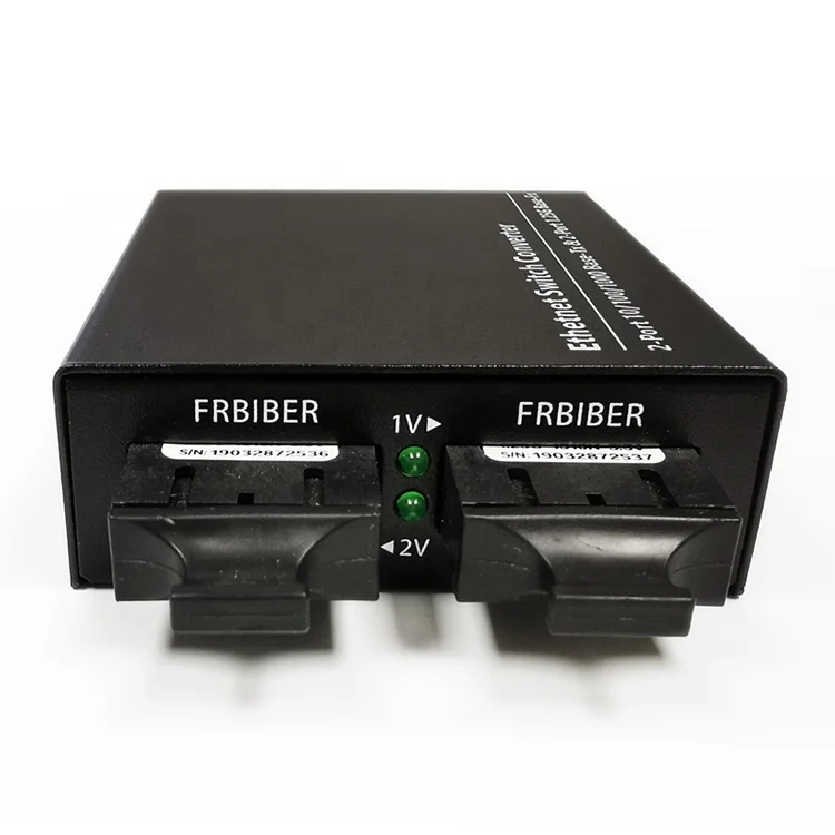 
10/100/1000m fiber media converter rg45 2port optical to ethernet media converter 