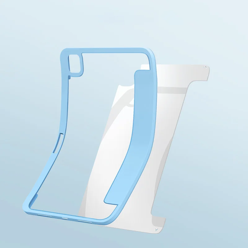 Hot Selling Detachable Leather Acrylic Tri-fold Tablet Covers & Cases For iPad Pro 12.9 2021 Tablet Case