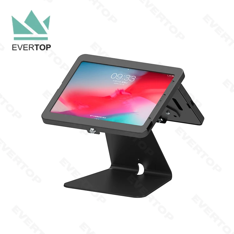 LST15B H Dual Screen Tilt Tablet Kiosk Stand for Tablet Secure Display Kiosk Tablet Stand Double for iPad Mini Air Pro Android
