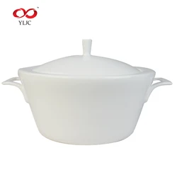 Kitchen bone  China Tureen  3.5L Round porcelain soup tureen