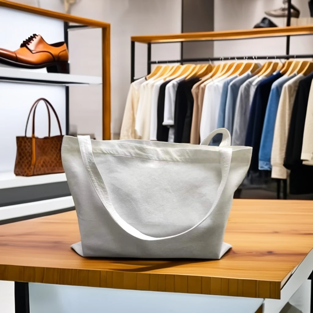 New bamboo fiber non-woven shopping bag large capacity ladies reusable environmentally friendly shopping tote bag for promotion