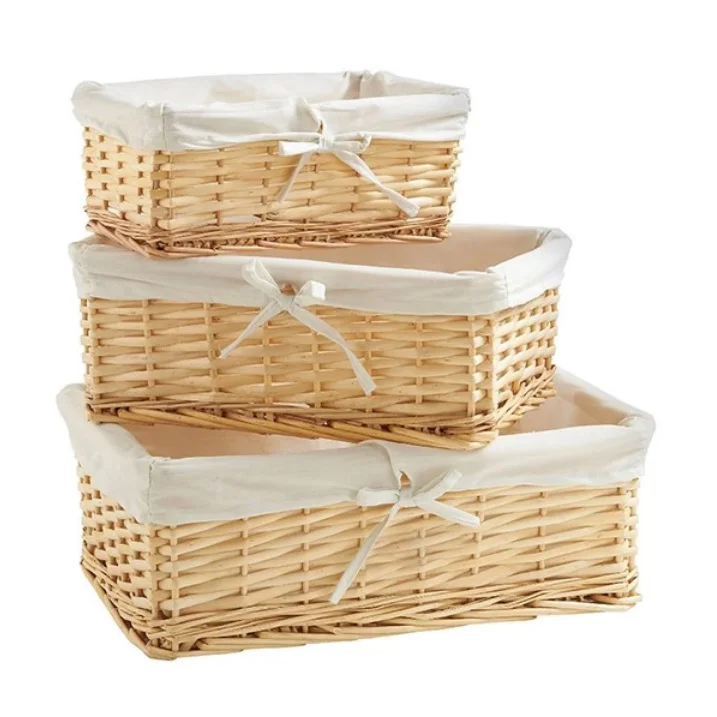 Wholesale Custom Size Cheap Wicker Bread Fruit Storage Baskets