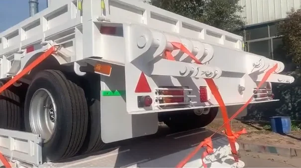 New 40ft 4 Axle 60 100 Ton Gooseneck Lowboy Flatbed Semi Trailer Semi Truck For Sale Can Customized