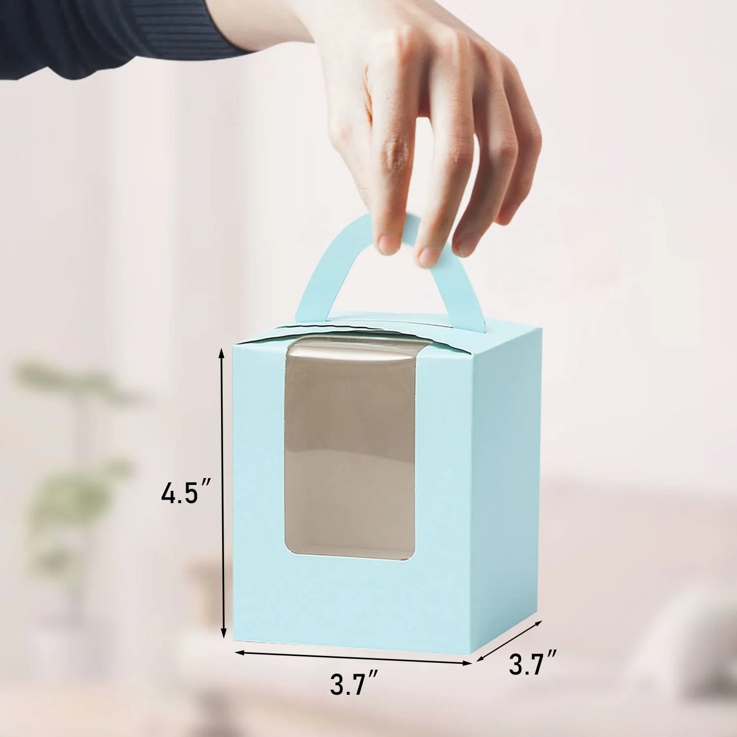 Custom Single Cupcake Box with Window and Adjustable Base Ideal for 2.5 Inch Cupcakes Perfect for Bakeries  Events