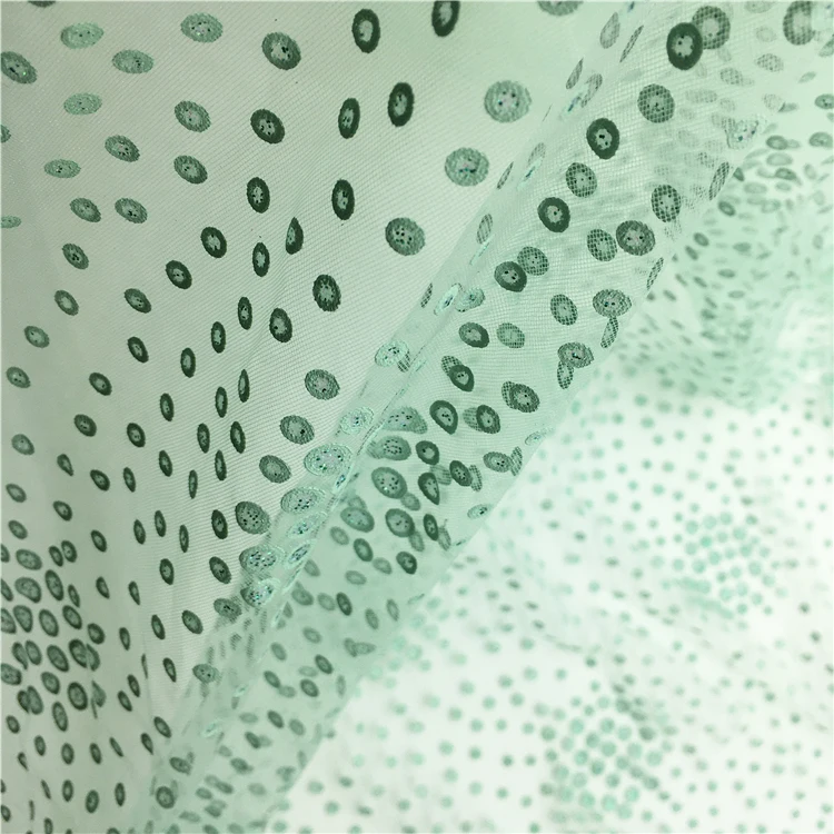 Разные цвета, новый дизайн, Тюлевая ткань HG6693 с блестящим мерцающим узором в горошек, блестящая кружевная ткань для платья невесты