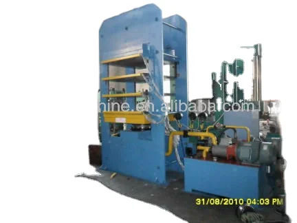 Frame type plate rubber vulcanizing press for rubber tile/mat with electric/steam heating