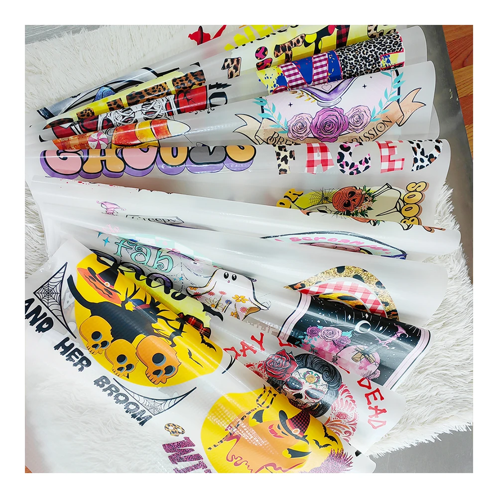 Custom Halloween theme Digital printing transfers dtf transfers designs ready to press print heat transfer designs for t shirts