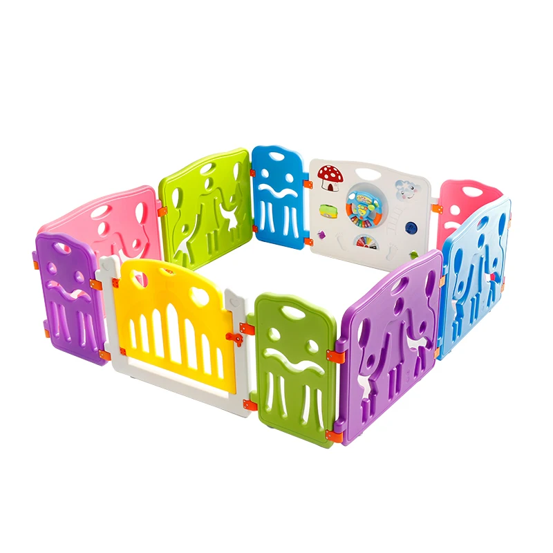 Colorful safety modern plastic baby playpen play yard fence
